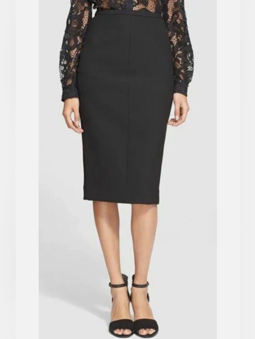 Diane Von Furstenberg 'Samara' Black Pencil Skirt
